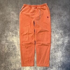 Crazy Shirts Mens Pants Orange Salmon Cotton Elastic Waist Logo M